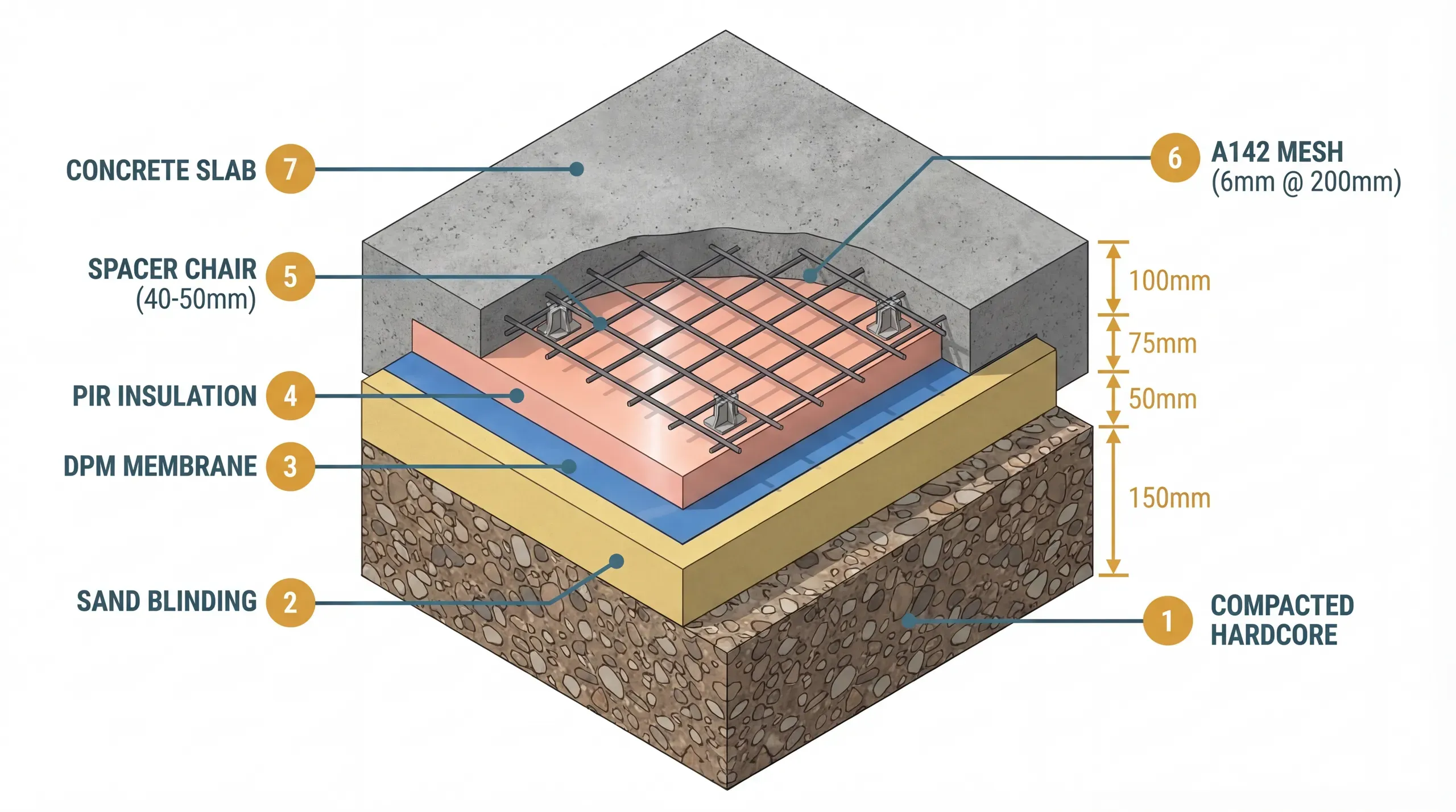 A142 Mesh Reinforcement: Crack Control for Concrete Floor Slabs