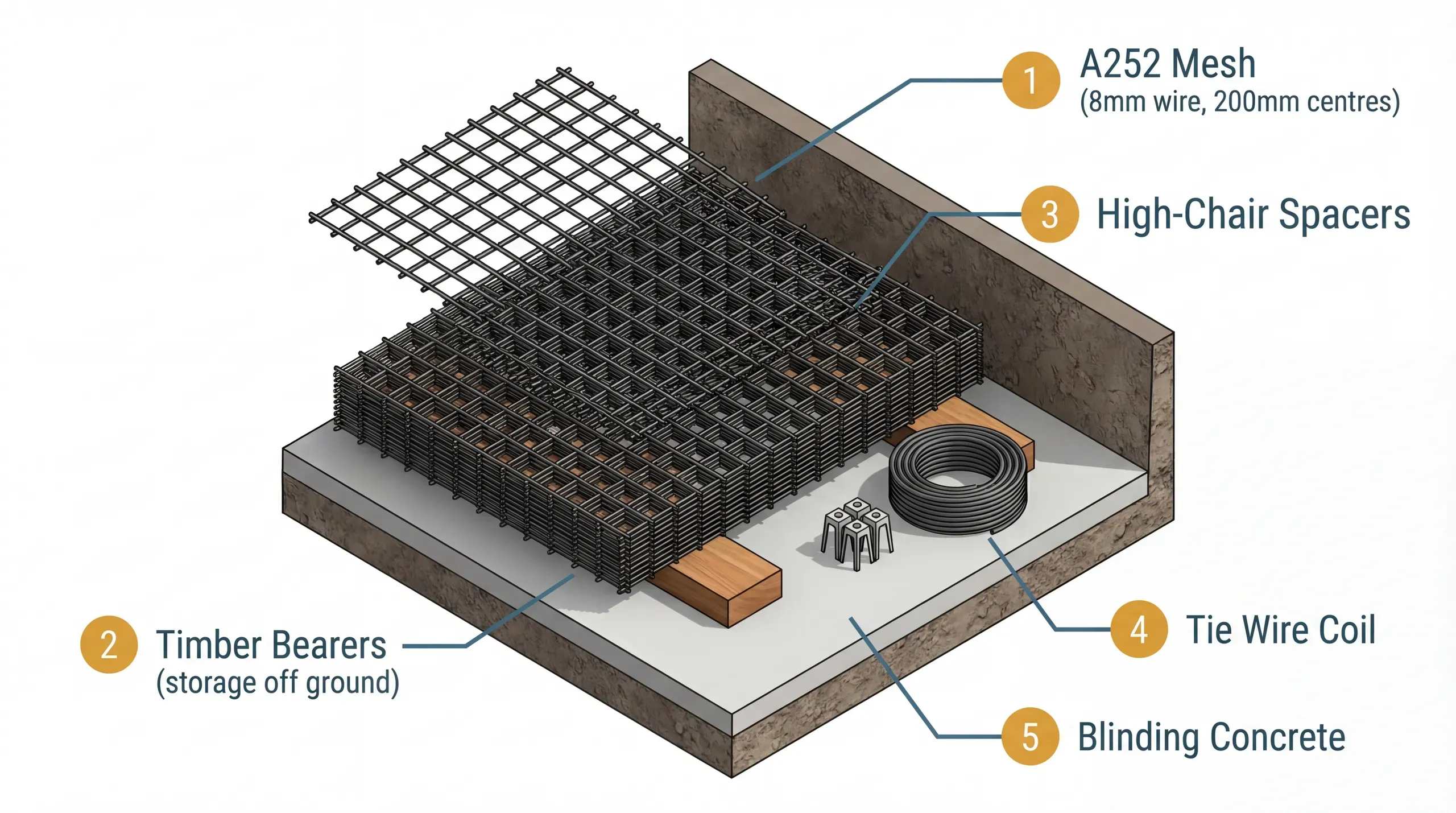 A252 Mesh Reinforcement: Heavy-Duty Steel Fabric for Raft Foundations and Reinforced Slabs