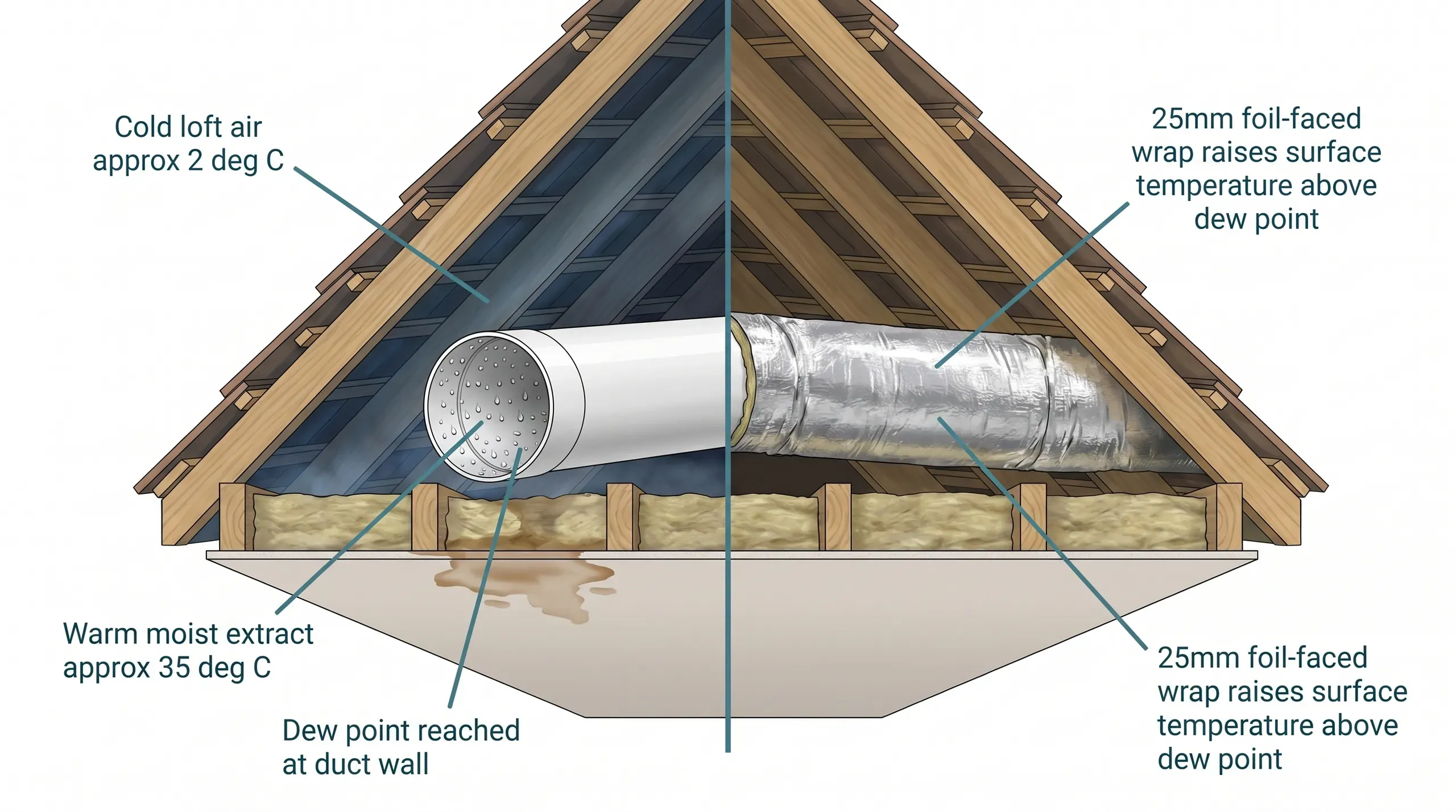 Duct Insulation Wrap: Why Loft Ducts Drip and How to Stop It