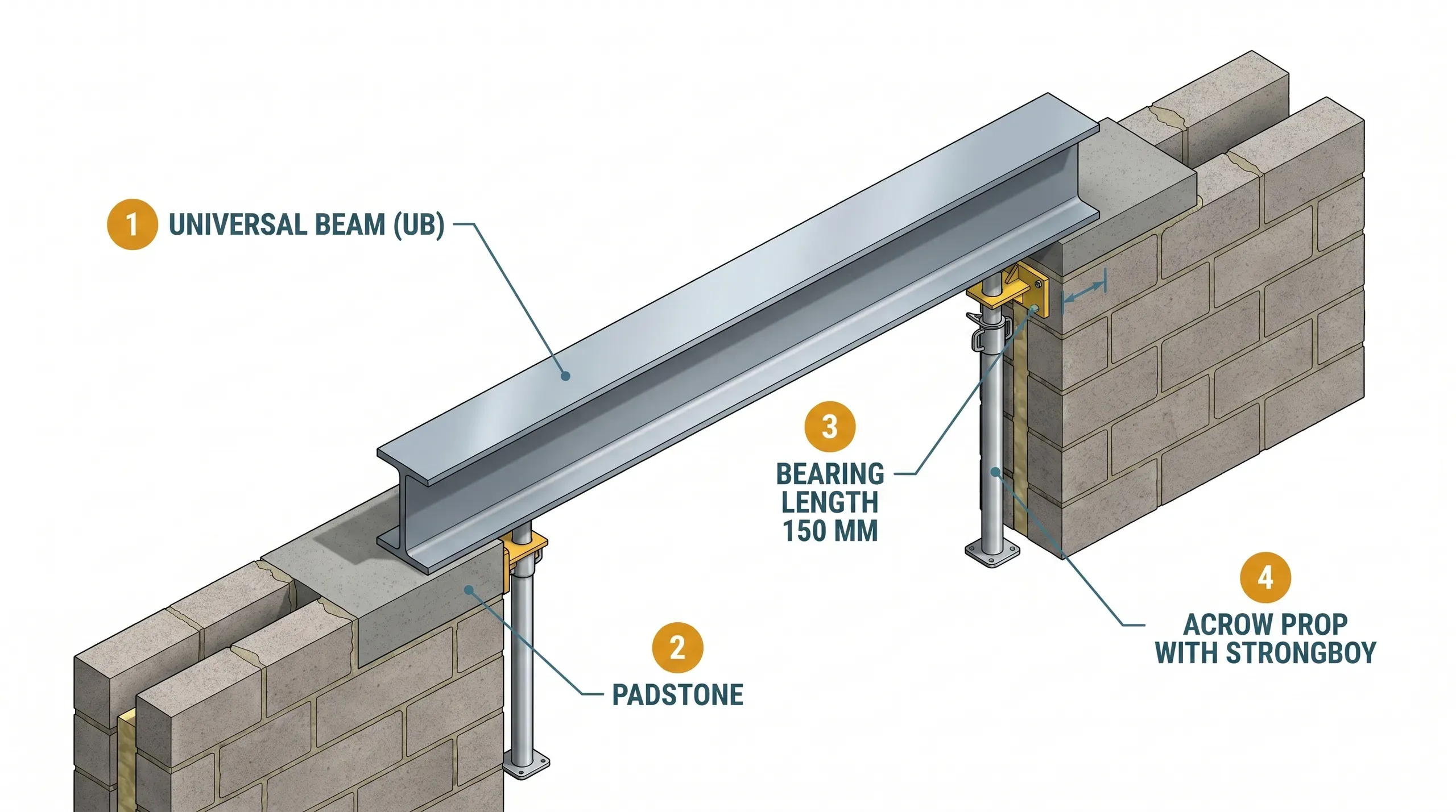 Structural Steel for Extensions: UBs, RSJs, Padstones, Fire Protection, and What It All Costs