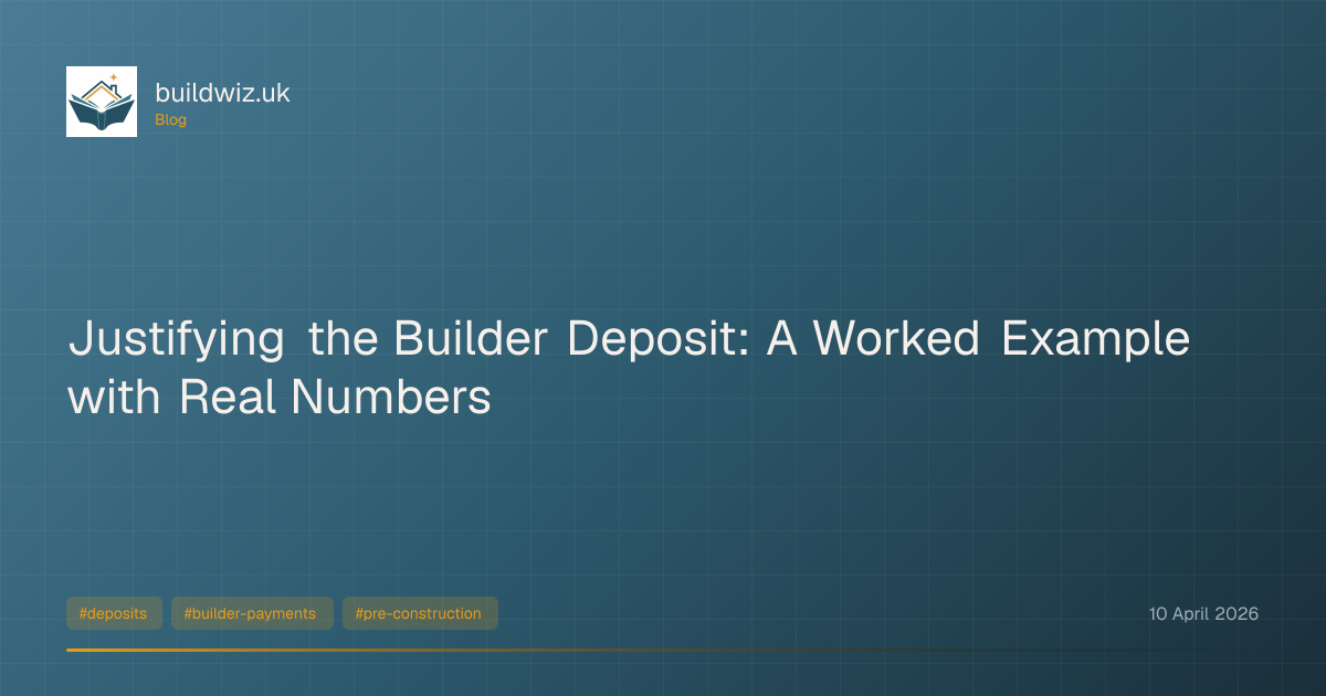 Justifying the Builder Deposit: A Worked Example with Real Numbers ...