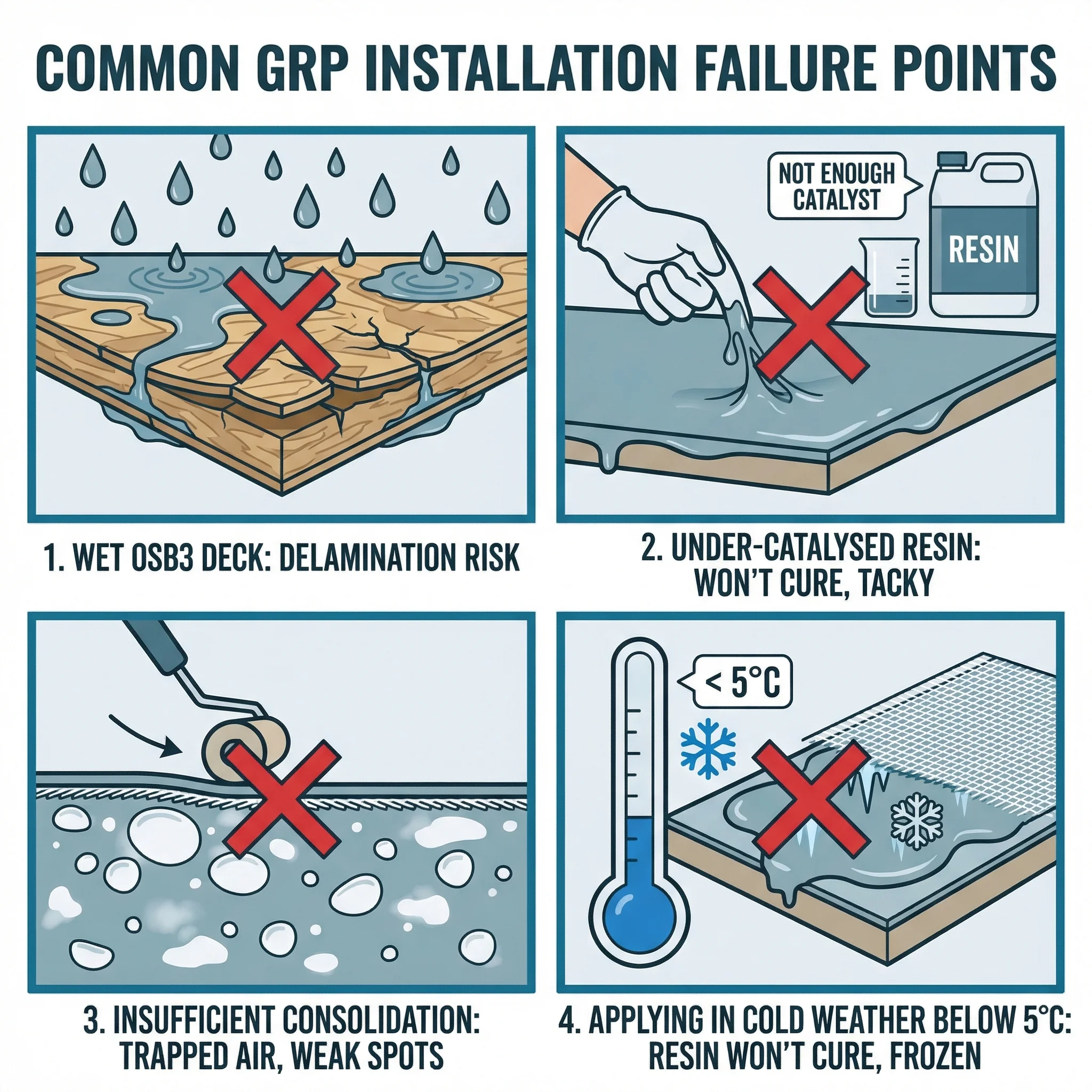 Common GRP installation failure points
