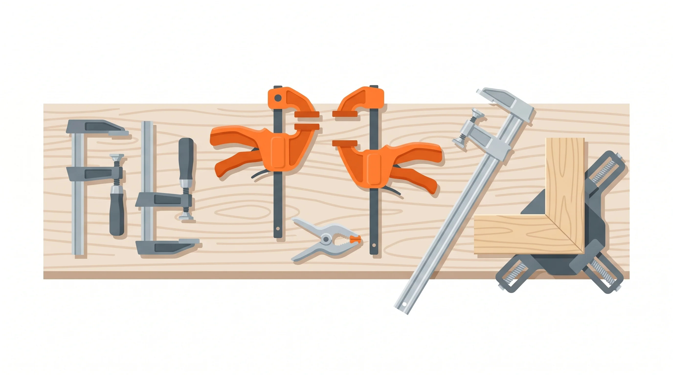 Clamps for Kitchen Fitting: F-Clamp, Sash, Trigger and Corner Compared