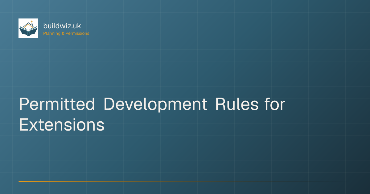 Permitted Development for UK Extensions: £274 LDC & Limits (2026 ...